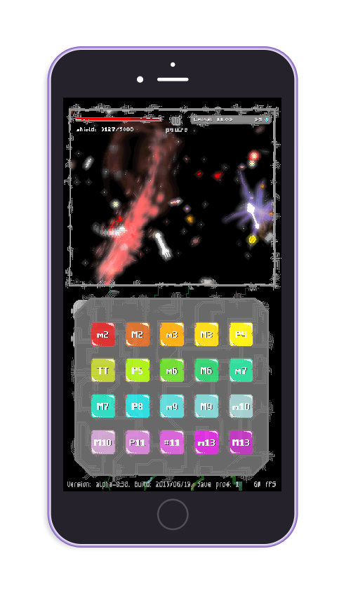 Space Ears gameplay showing a spacecraft and colorful interval controls